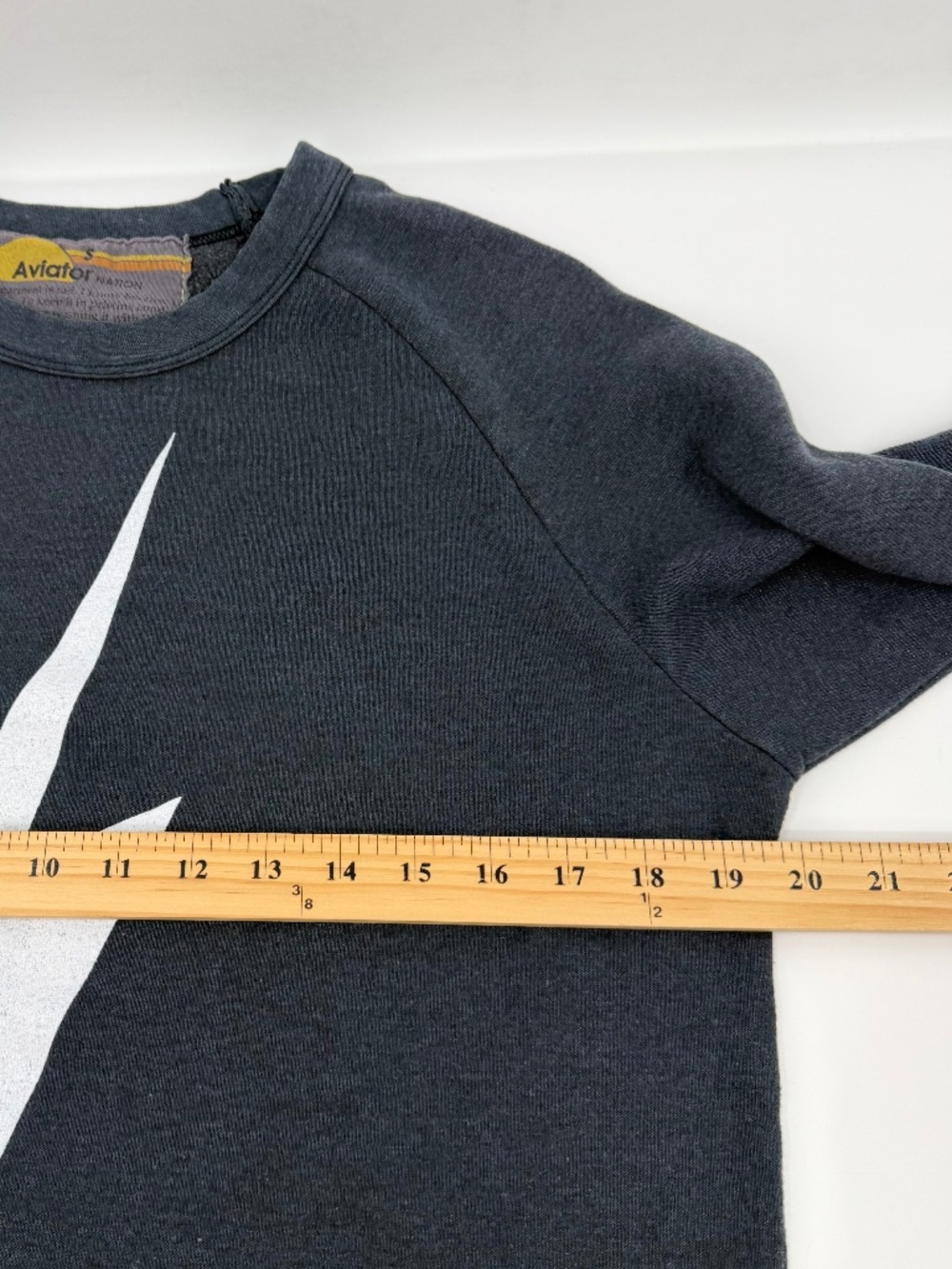 Aviator Nation Sweatshirt Women Small Gray Faded Black Lightning Bolt Pullover - Picture 8 of 10